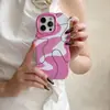Case Criativo Estiloso Cor Blocada em Linha Adequado para Celular Apple 16Promax Iphone15 Película Ondulada 14 Tendência 13