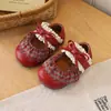 Zapatos Mary Jane Estilo Dulce Retro para Niñas, Primavera Antideslizantes Diarios con Adorno de Encaje de Moño Zapatos de Pequeña Princesa Zapatos de Cuero