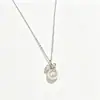 Colar Saco da Sorte Perolado Jinhongyu para Mulheres Prata Esterlina 925 Estilo Coreano Design de Nicho de Alto Padrão Pingente de Concha Pérola Laço