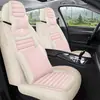 26 Cojín para Asiento de Coche de Lino Estilo Nuevo Cubierta Completa Dividida Transpirable Fibra de Algas Cubierta Universal para Asiento de Coche Cuatro Estaciones