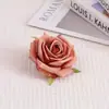 Flor artificial rosa encaracolada arranjo de flores macias para casamento cabeça de rosa diamante caixa de presente ornamentos florais decorativos para bolo