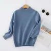 Enfocado en Suéteres de Lana Pura para Niños y Niñas, Capa Base de Pulóver de Cuello Medio para Bebés, Cálido de Punto de Cachemir para Niños Tallas Mediana y Grande