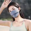 Mascarilla de Protección Solar de Seda de Hielo Tridimensional Anti-UV, Mascarilla Bucal de Malla Transpirable, Mascarilla de Protección Solar para Ojos para Deportes de Verano y Ciclismo