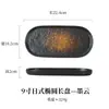 Atacado de fábrica placa de sushi de pedra cerâmica japonesa oval longa placa de churrasco bandeja simples placa de sobremesa atacado