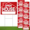 Letrero Popular de Venta de Casas Abiertas Transfronterizo Señalización de Jardín Letrero Rojo Personalizado Señal Indicadora de Dirección de Flecha