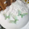 Pacote com 3 Borboletas de Tule 3D de Camada Dupla de 5cm para Acessórios de Cabelo DIY Feitos à Mão, Materiais de Decoração, Brincos de Maquiagem Facial Estilo Antigo Hanfu