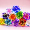 Venta al por mayor del fabricante Polvo de oro simulado Cristal Rosa Azul Encantadora Roja Flor Falsa Brillo Transfronterizo Rosa Venta al por mayor