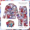 Pijamas para niños, Ropa de casa fina de manga larga para primavera y otoño para niños y niñas, de dibujos animados, talla mediana y grande