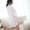 Lencería sexy de alta gama con perspectiva de escote en V profundo, pijamas sexuales para el hogar, imitación de novio, ropa sexual pura, uniforme para mujer