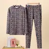 Conjunto Térmico de Cachemira y Seda para Mujer, Forrado de Felpa, Engrosado, Sin Costuras, Generador de Calor, Ropa Interior de Terciopelo Alemán, Capa Base, Ropa de Otoño, Pantalones de Otoño, Invierno