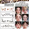 Tatuaje Facial de Pegatina con Brillo Estampado de Leopardo Impermeable Femenino Larga Duración Maquillaje de Gama Alta Europeo y Americano Fiesta Sexy Sexy