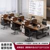 Mesa de Funcionários Simples Mobiliário de Escritório Moderno Equipe Estação de Trabalho Simples 24 Mesa de Quatro Pessoas e Cadeira Mesa Combinação