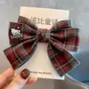 Cinta a Cuadros Estilo Tweed Lazo Accesorios para el Cabello Niña Pequeña Cuadros Británicos Estilo Preppy Tocado Otoño e Invierno Pasador Año Nuevo