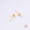 Base para Arete Plano Conserva Color Acero Inoxidable, Color Oro y Acero, Materiales para Accesorios de Aretes Hechos a Mano DIY