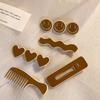 Novo Milk Curry Color Hairpin Side Clip Lado das mulheres Cute Hairpin Duckbill One-word Clip Bangs Clip Headwear Clip