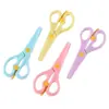 Tijeras de plástico de seguridad para niños de primaria, amigables con la mano, no pellizcan, adecuadas para cortar papel, punta redonda, seguras para las manos