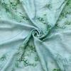 Tela de algodón Tencel con estampado de hojas de bambú pintado con tinta, vestido camisero creativo de estilo nacional, moda retro, tela de diseñador