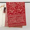 Bufanda Gruesa de Jacquard Paisley de Doble Cara de Faux Cachemira para Viaje, Chal Versátil de Estilo Étnico Vintage para Primavera y Otoño