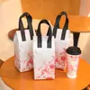 Bolsa Térmica Descartável para Milk Tea Saco de Embalagem para Viagem Não Tecido Folha de Alumínio Bolsa de Mão para Bebidas de Café Impressa com Logo