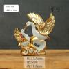 Fábrica de vendas diretas cerâmica banhada a ouro Swan ornamentos de alta qualidade decorações para casa amigos modernos namorada presente de casamento