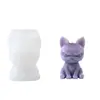 Molde de Silicona con Forma de Perro Lindo de Dibujos Animados para Velas de Aromaterapia DIY, Yeso, Decoración del Hogar, Molde Hecho a Mano