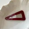 Pinza para el pelo de acetato elegante estilo coreano, clip lateral de triángulo hueco, pasador de gama alta, clip para flequillo, accesorio para el cabello