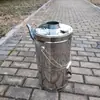 Chaleira de Camping, Caldeira de Água de Aço Inoxidável a Lenha, Fogareiro a Lenha, Fogareiro de Chá, Fogareiro a Lenha, Fogareiro Oco