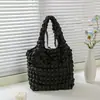 Estilo Ins 2022 Nuevo Estilo Coreano Bolso de Hombro Waffle Plisado Cuadros de Burbujas de Moda Gran Capacidad Portátil Bolsa de Compras