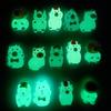 Capibara de Animal de Dibujos Animados Luminoso Transparente con Flor Mochila Sosteniendo Pasador de Pelo Naranja Cuerda para el Cabello Hebilla de Zapato Accesorios de Resina DIY