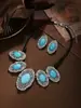 Conjunto de Joias Vintage Deslumbrante de Diamante, Conjunto de Joias de Liga Leve de Luxo Atacado