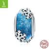 Pulsera de cuentas de cristal con flores de plata de ley s925 para mujer, venta transfronteriza, accesorios de joyería SCC862