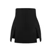 Falda negra ultracorta para mujeres petite, verano 2026, falda bodycon adelgazante de abertura para chica hot, falda de cintura alta línea A