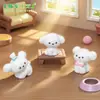 Figurita de Cachorro con Lazo Lindo para Paisaje en Miniatura, Muñeca, Accesorios de Decoración para Casa de Muñecas DIY, Adornos Pequeños para Coche y Escritorio