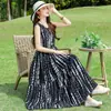 Vestido de Verano de Alta Gama de Algodón y Seda para Mamá de Mediana Edad, Elegante Modelo Nuevo 2026, Vestido Camisola Estilo Chaleco Reductor de Edad para Ropa Exterior