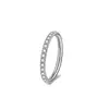 Aleación de Titanio G23 Grado Implante Diamante Circonita Anillo Sin Costura de Titanio F136 Joyería para Perforación Corporal Anillo de Nariz Venta Directa de Fábrica