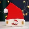 Chapéus Regulares Transfronteiriços do Fabricante Decorações de Chapéu de Natal Chapéus de Pelúcia Curta de Alta Qualidade Chapéus de Papai Noel Chapéus para Crianças e Adultos