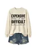 Sudadera de moda casual para mujer de otoño e invierno, costosa y difícil, estación independiente de deseos de Amazon