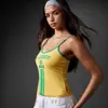Camiseta sin mangas de verano 2026 para mujer con estampado de letras brasileñas Y2K Ajustada Transfronteriza Ropa Sexy