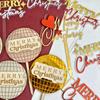 Cross Border Ins Style Bronzeamento de madeira Marcação Dupla Camada Feliz Natal Bolo Acrílico Plug-in Suprimentos para Festa de Natal
