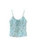 Nueva Serie Floral de Verano Camisola de Seda de Morera Estilo Celebridad Sin Mangas Transpirable Fresca Camisola para Mujer