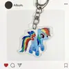 Chaveiro de Acrílico My Little Pony Bolsa Pingente Fofo Pingente Decorativo Chaveiro de Desenho Animado de Acrílico Pônei