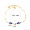Pulseira de Pingente de Diamante em Forma de Gota de Aço Inoxidável Europeu e Americano Conjunto de Joias de Colar e Pulseira Simples de Alta Qualidade para Moda Feminina