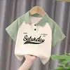 Polo de Algodón Puro para Niños de Manga Corta T2026 Nuevo Estilo de Verano Moderno y Elegante Versátil Camisa Polo con Cuello para Niños Medianos y Grandes
