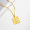 Colar Colar com Pingente Olho de Diabo Estrela Joia Transfronteiriça Personalidade da Moda Diamante Redondo Zircônio Colar com Pingente Sunburst