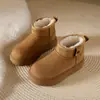 Antiderrapante Aquecedor de Pão Espessado Botas de Neve Femininas Retro Versátil 2026 Solado Grosso Inverno Sapatos de Algodão Botas de Algodão Botas Curtas com Pelúcia