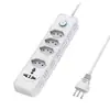 Regleta de Alimentación Brasileña de 3/4/5/6 Ranuras con USB para Uso Doméstico, Estándar Brasileño para Comercio Exterior, Regleta de Alimentación para Oficinas Sudamericanas