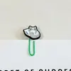 Clipes de papel de borracha macia em PVC de gato e cachorro de desenho animado fofo, material de papelaria criativo para estudantes, clipes de fichário coloridos, marcadores de página para escritório e documentos