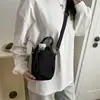 Bolsa de Garrafa de Água Leve da Moda com Cordão Casual de Ombro Único Transversal Saco de Balde Simples Estiloso Bolsa para Celular Feminino