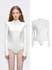 Roupa de mergulho feminina, roupa à prova de água-viva, proteção solar e para surf, novo traje de banho de manga comprida 2026 para snorkeling e águas termais, roupa de neoprene de peça única de secagem rápida