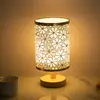 Luminária de mesa de tecido minimalista nórdica para decoração de quarto, luminária de cabeceira para estudo e dormitório, luz noturna criativa controlada por controle remoto